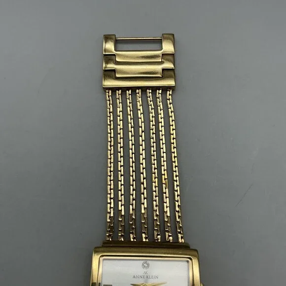Anne Klein Womens Watch 29mm Gold Tone Diamond Multi Strand New Battery 7" - Picture 5 of 11